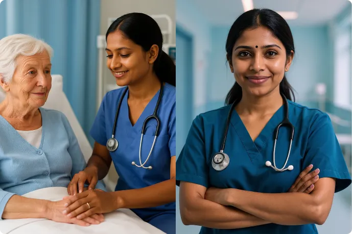 Indian nurses in a German hospital