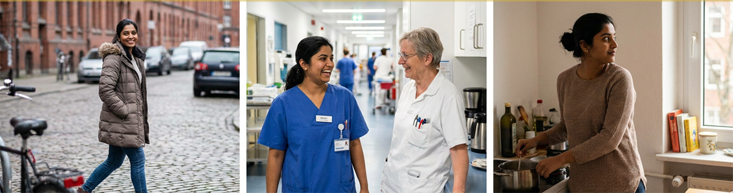 Indian nurses living and working in Germany